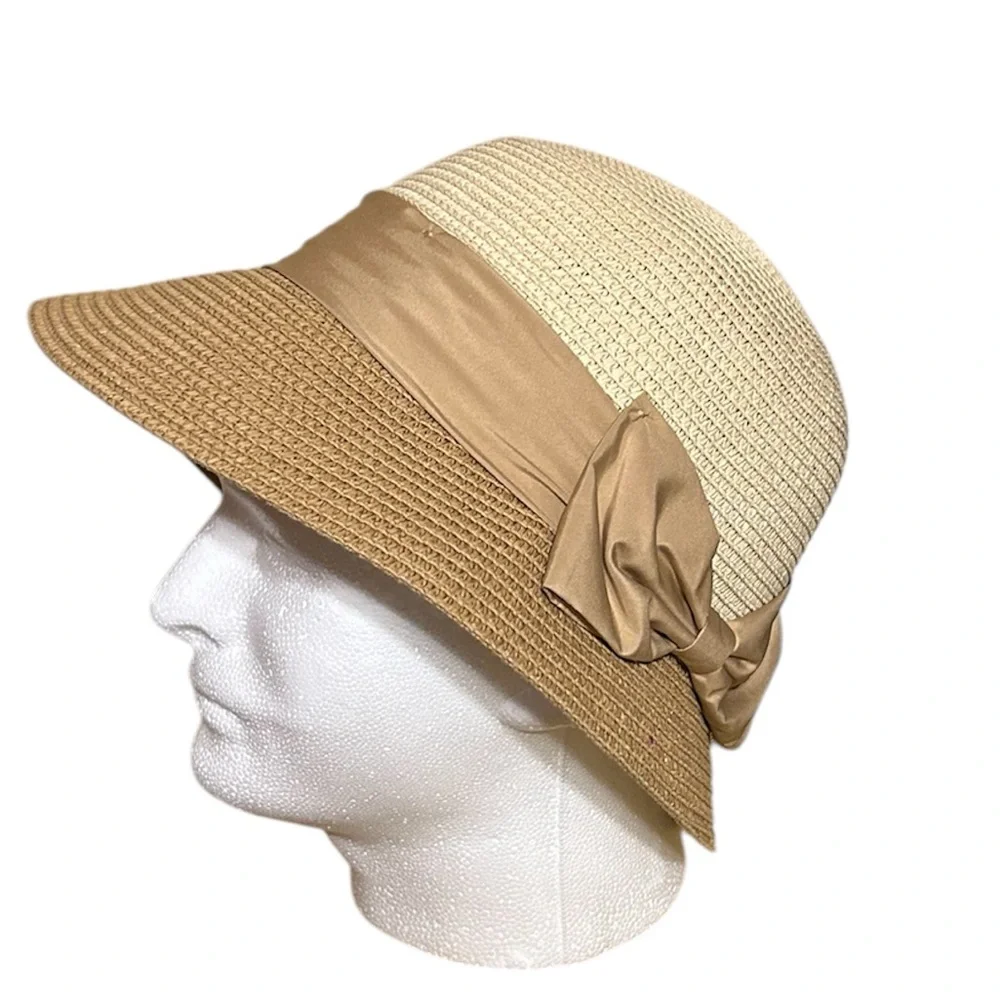 Packable Versatile Wide Rimmed Straw Hat with Vintage Look